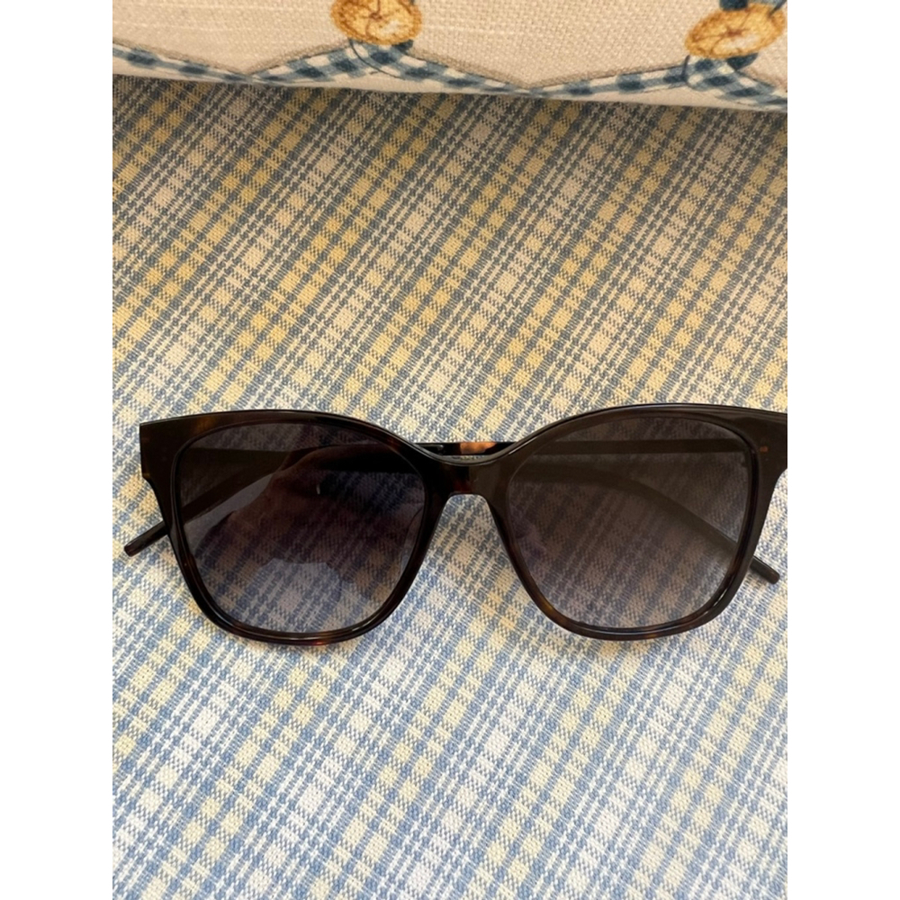 New Saint Laurent Brown Tortoiseshell Sunglasses - Picture 7 of 11